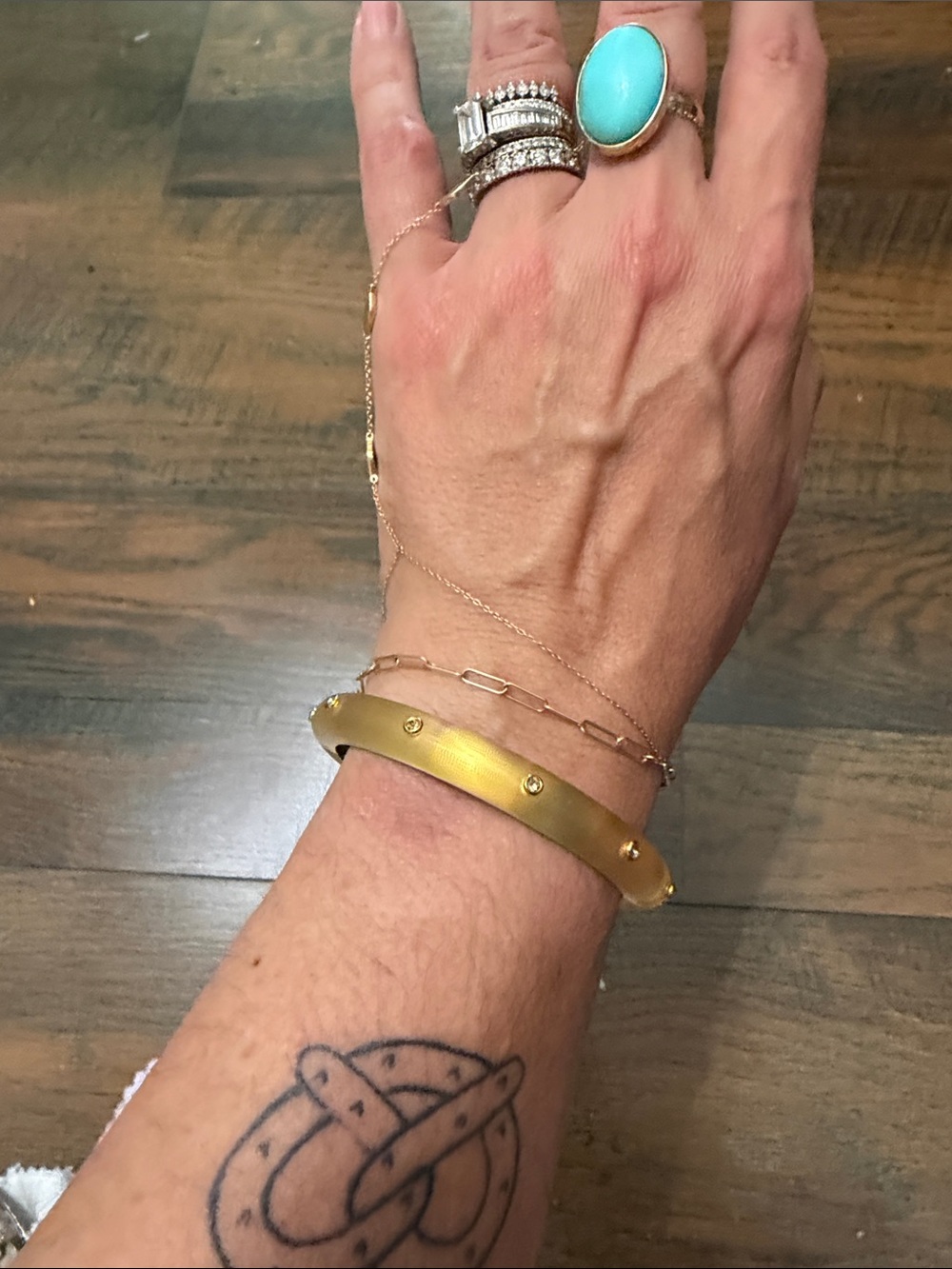 Alexis Bittar Gold Crystal Studded Hinged Bangle